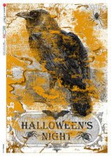 Halloween Night Dark Raven Rice Paper A4