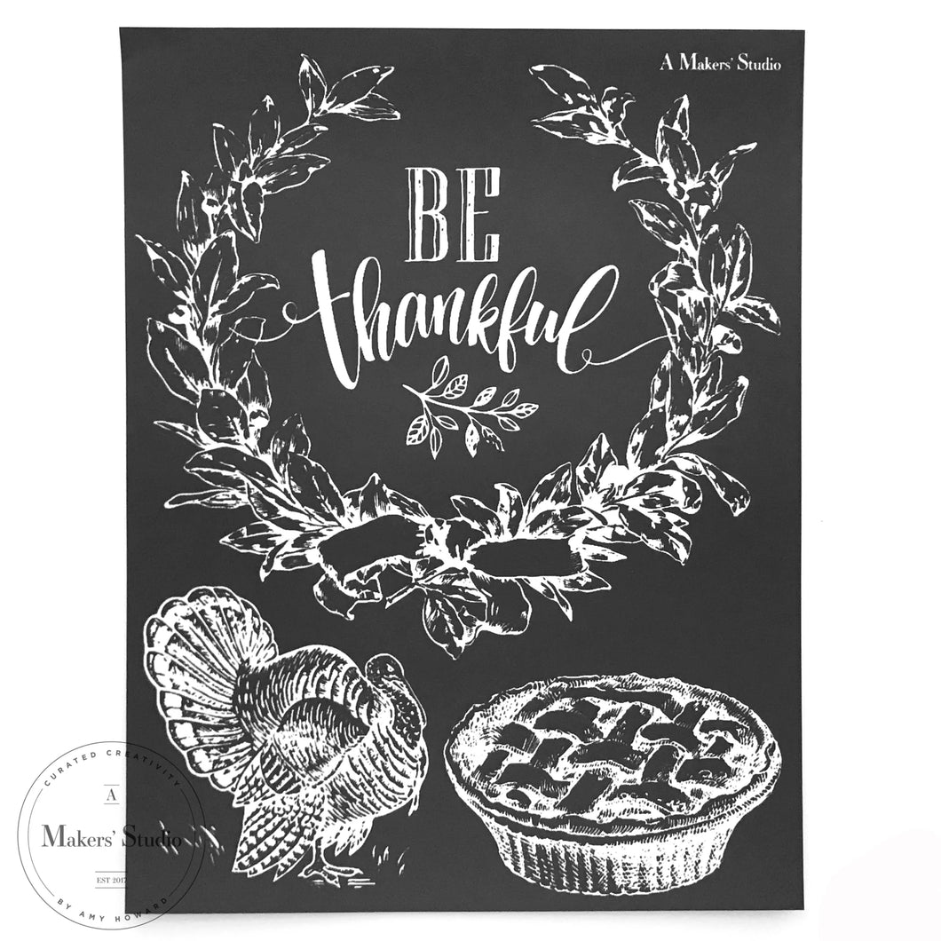 Mesh Stencil - Be Thankful - 8.5x11