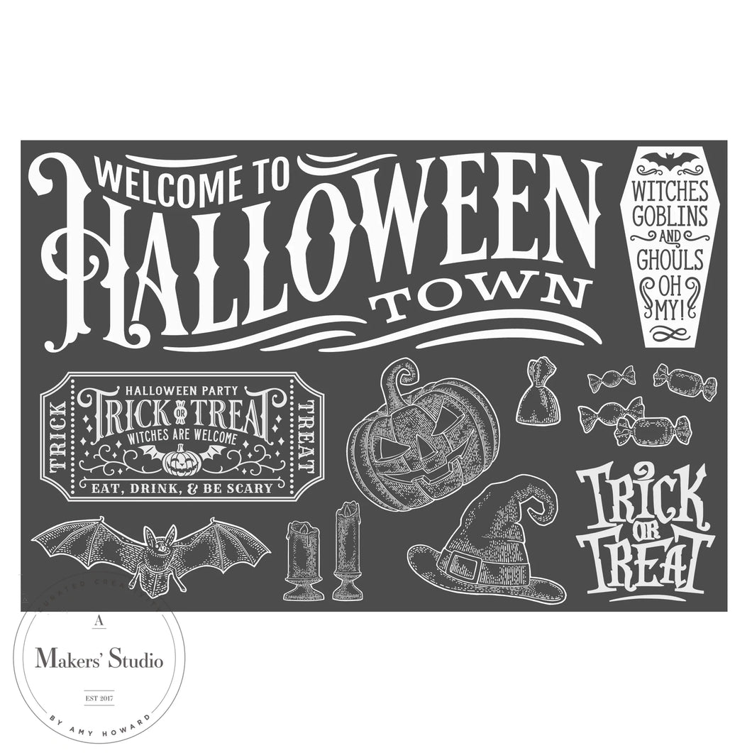 Mesh Stencil - Spooky Town - 18x12